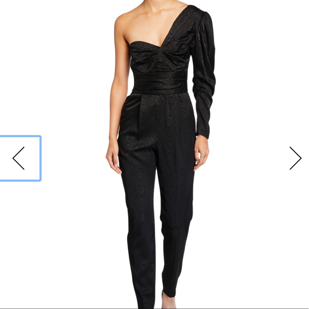 A.L.C. Black One-Shoulder Jumpsuit